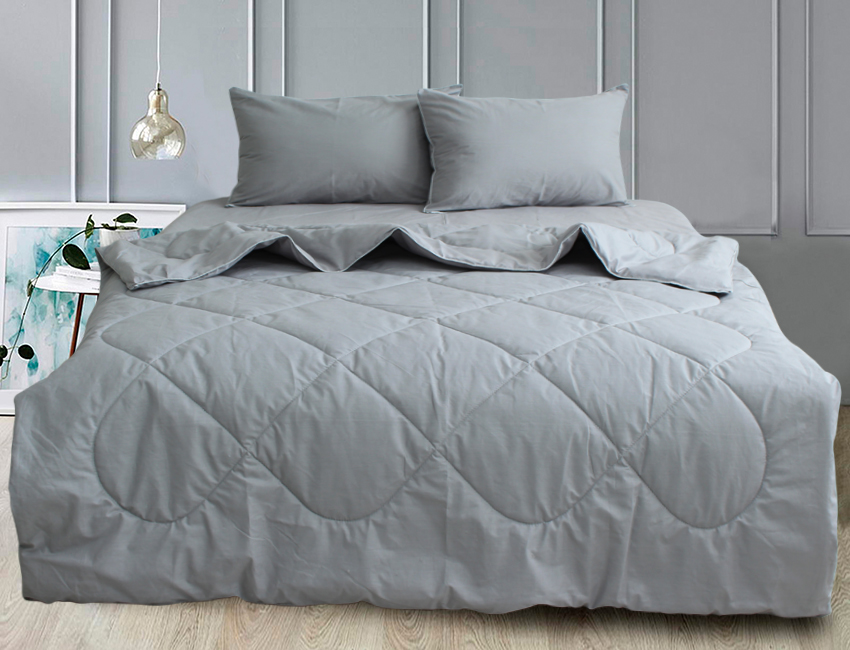 

Набор Elegant ТМ TAG одеяло 1,5 сп. простынь 150х245 см наволочки 2х50х70 см ранофорс Oyster Gray