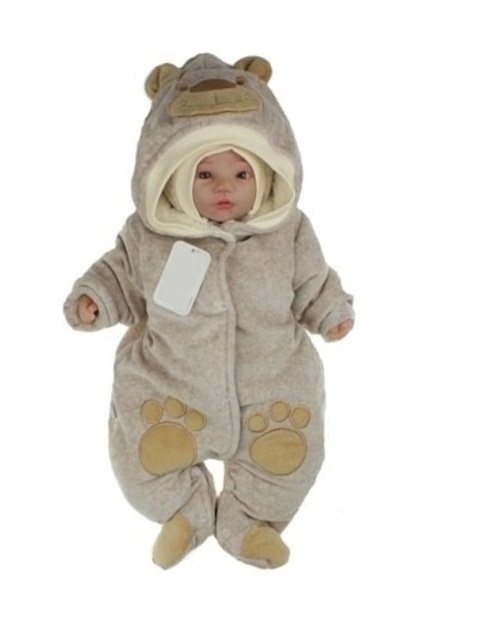 

Велюровый комбинезон для новорожденного Lari Little Bear 56 какао