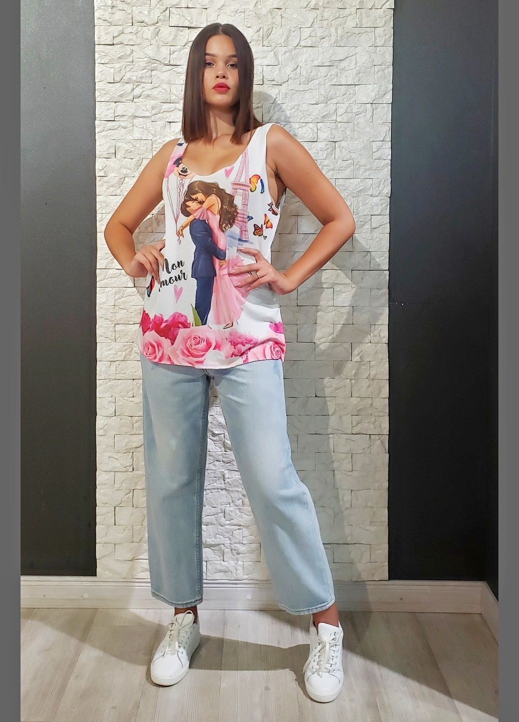 

Майка Di classe белый  4-1005, Майка Di classe белый One size 4-1005
