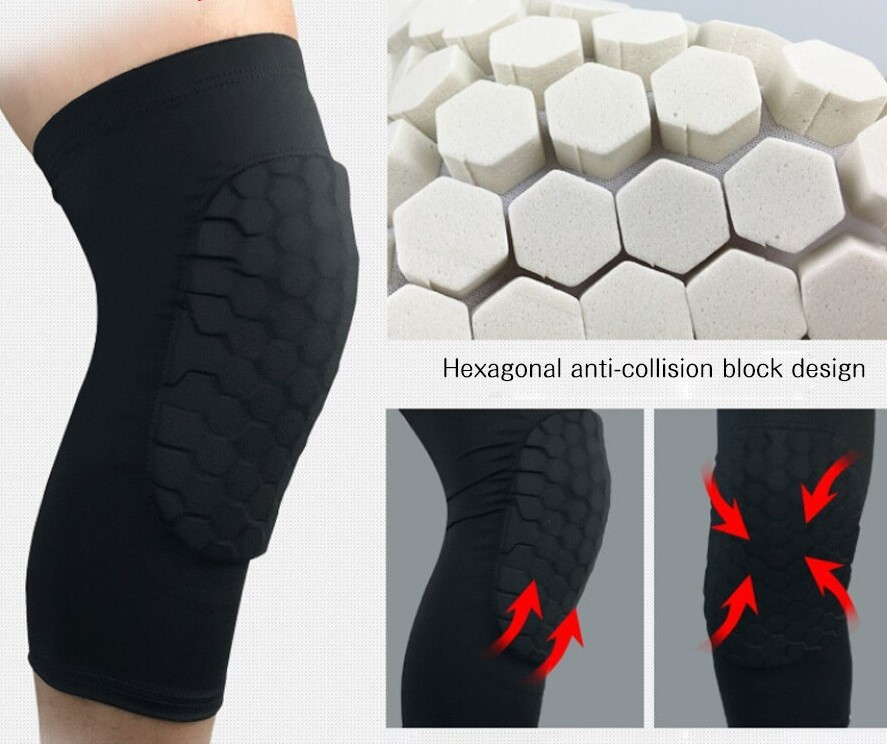 

Наколенник баскетбольный защитный Zelart Hex Knee Pads нейлон-спандекс размер S черный (BC-5665)