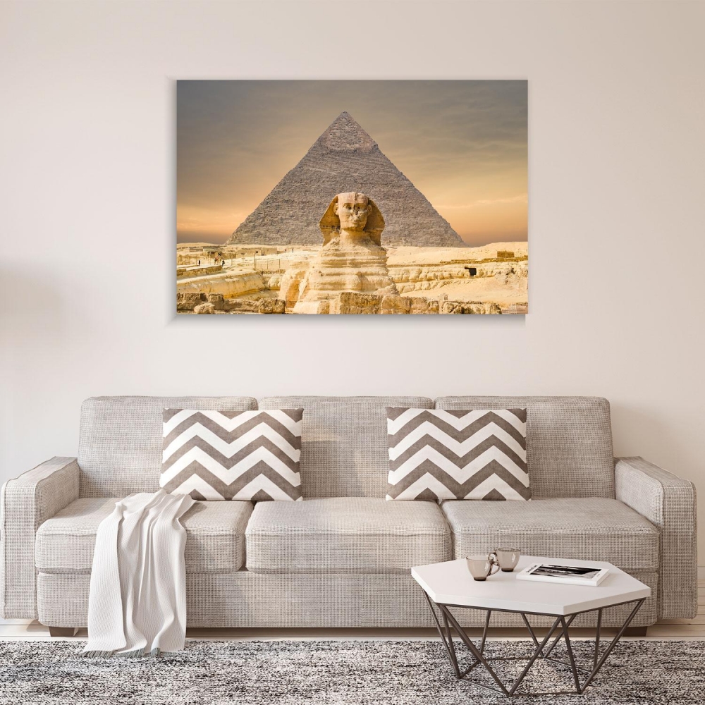 

Картина на холсте Архитектура Sphinx And Pyramids 50х65 см.