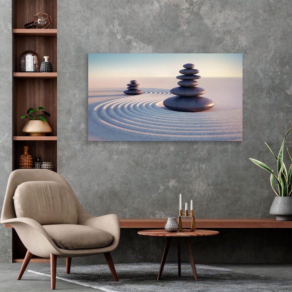 

Картина на холсте Йога и медитация Japanese Zen Garden 50х100 см.