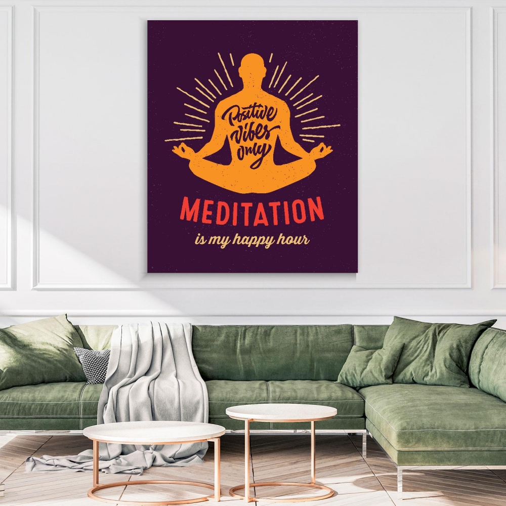 

Картина на холсте Йога и медитация Meditation Is My Happy Hour 50х65 см.