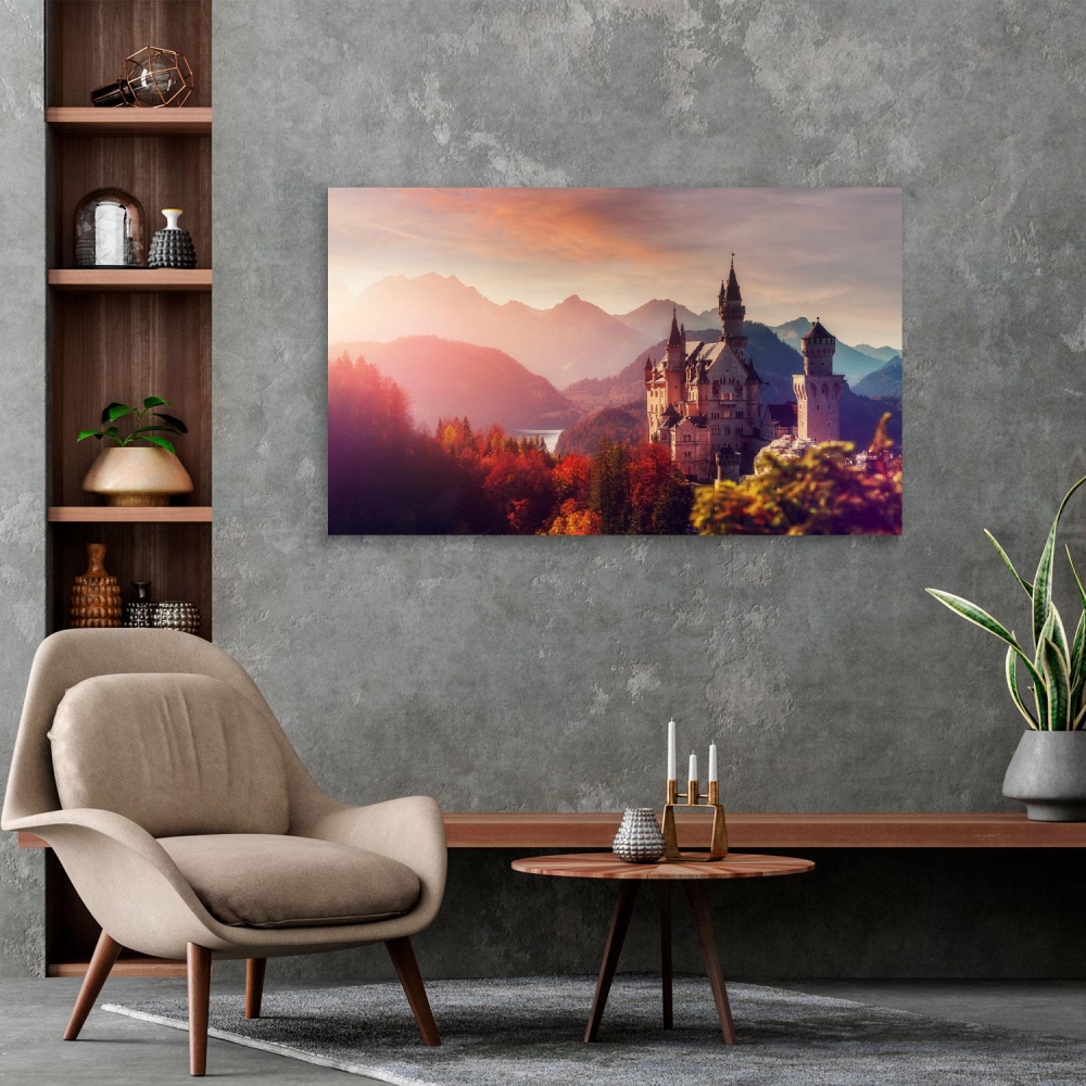 

Картина на холсте Архитектура The Majestic Neuschwanstein Castle 40х80 см.