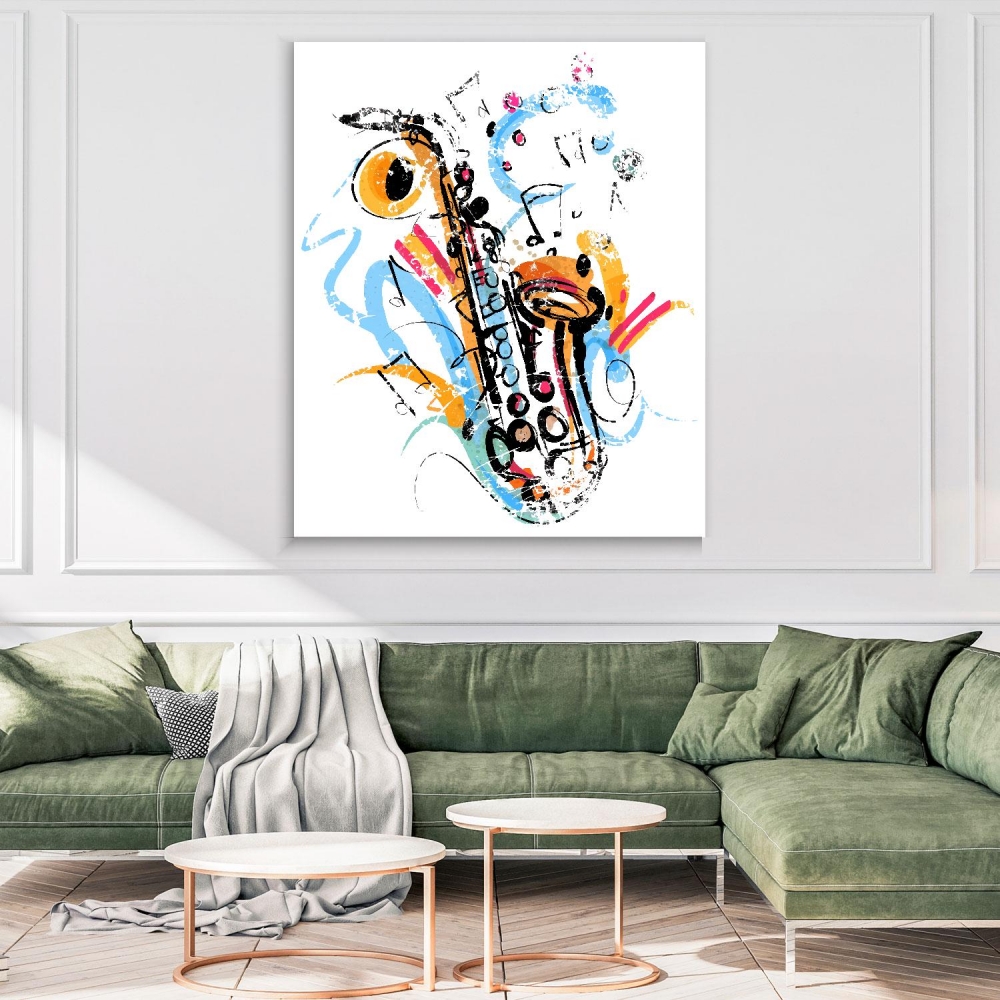 

Картина на холсте Музыка Vintage Saxophone 50х65 см.