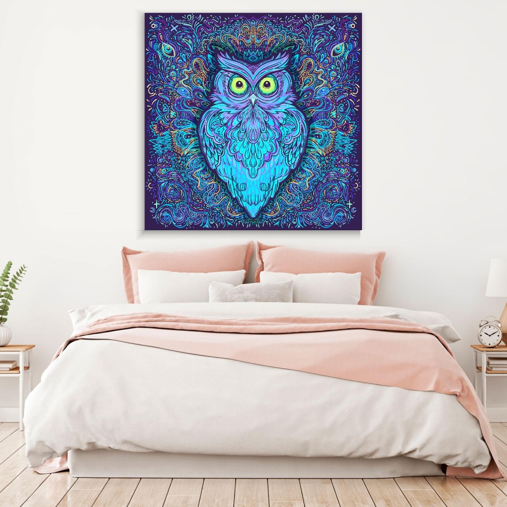 

Картина на холсте Psy Art Cute Abstract Owl Psychedelic 45х60 см.
