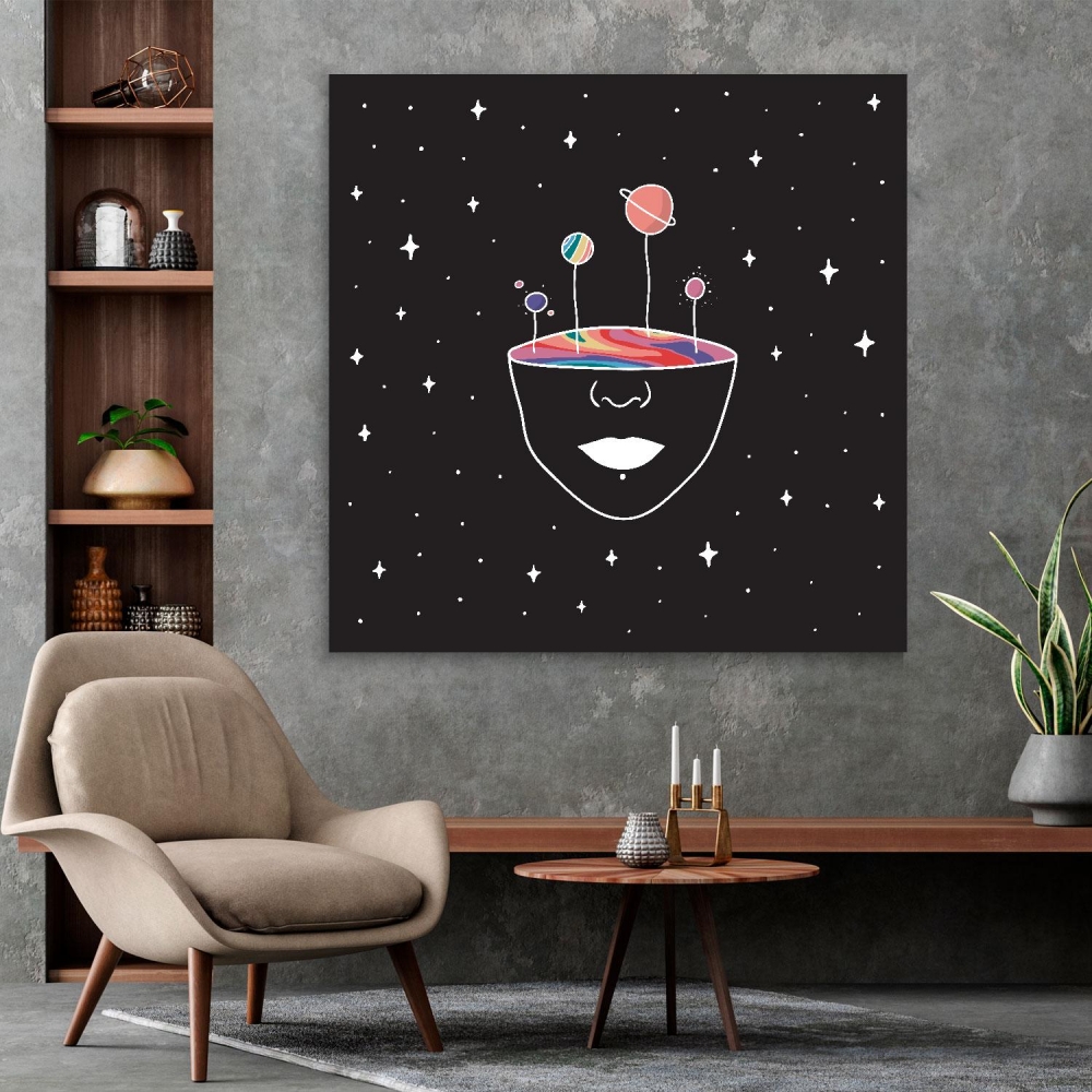 

Картина на холсте Psy Art Rainbow Planets In The Space 110х150 см.