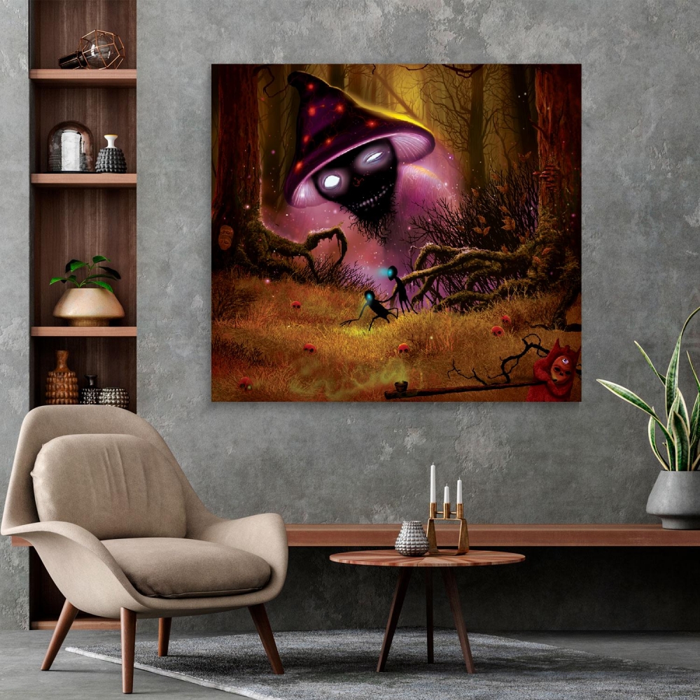 

Картина на холсте Psy Art Magic Mushrooms And Fantastic Characters 60х60 см.