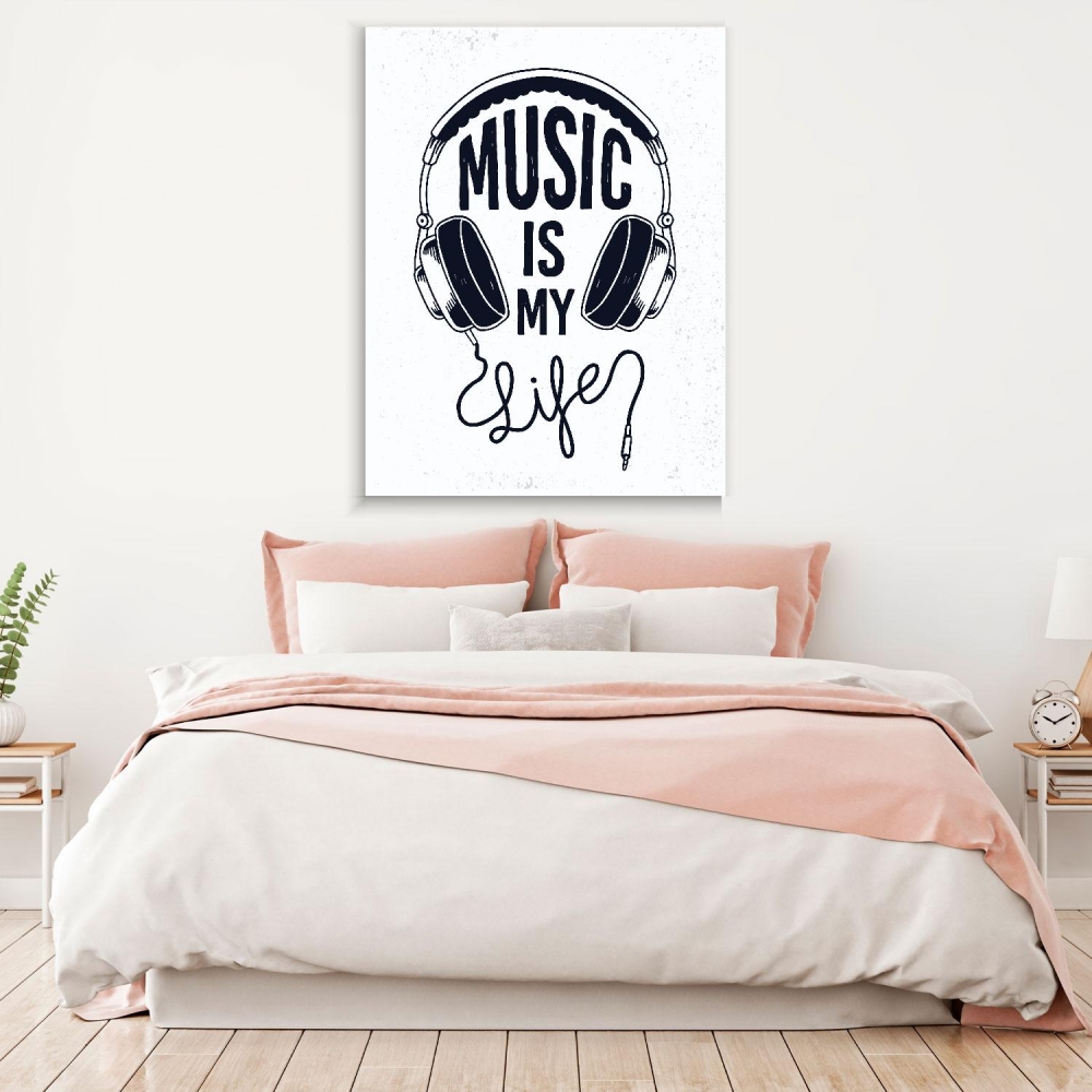 

Картина на холсте Музыка Music Is My Life 110х150 см.