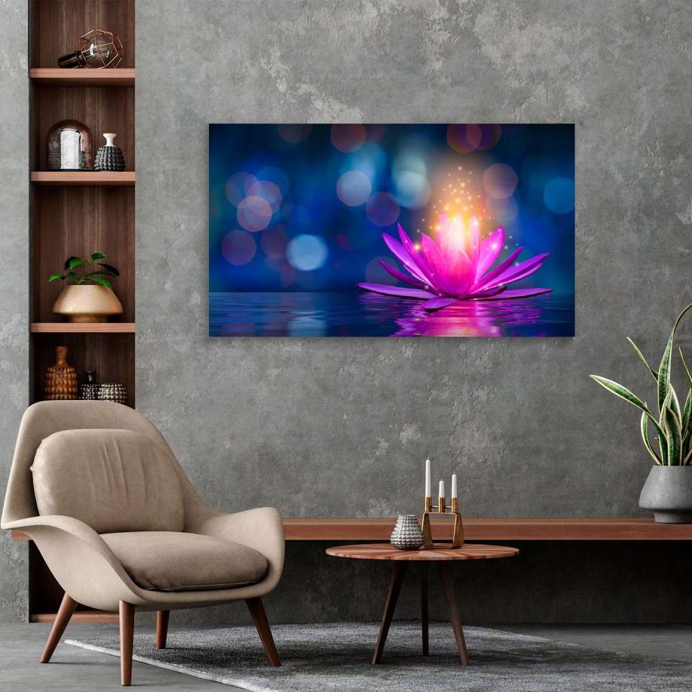 

Картина на холсте Йога и медитация Pink Lotus 40х80 см.