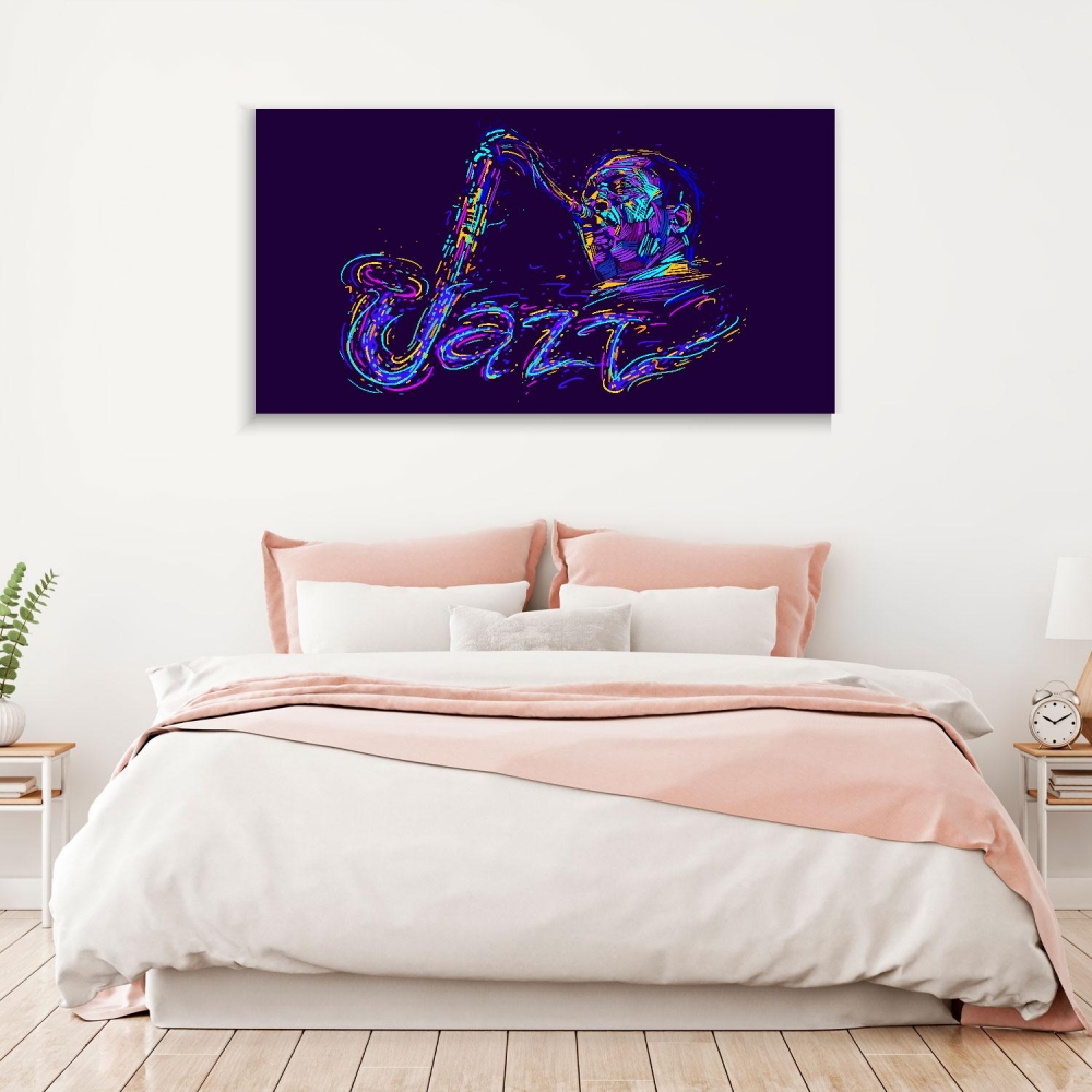 

Картина на холсте Музыка Jazz Saxophone Player 90х180 см.