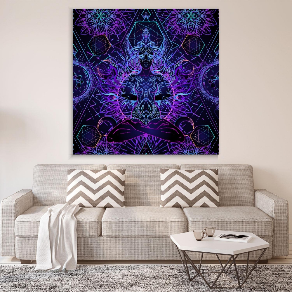 

Картина на холсте Psy Art Magic Girl Sitting And Meditation In Lotus 60х60 см.