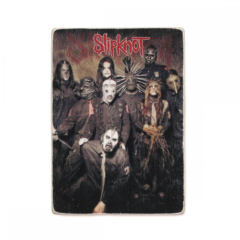 

Деревянный постер Музыка Slipknot. Слипнот. Состав с логотипом А1