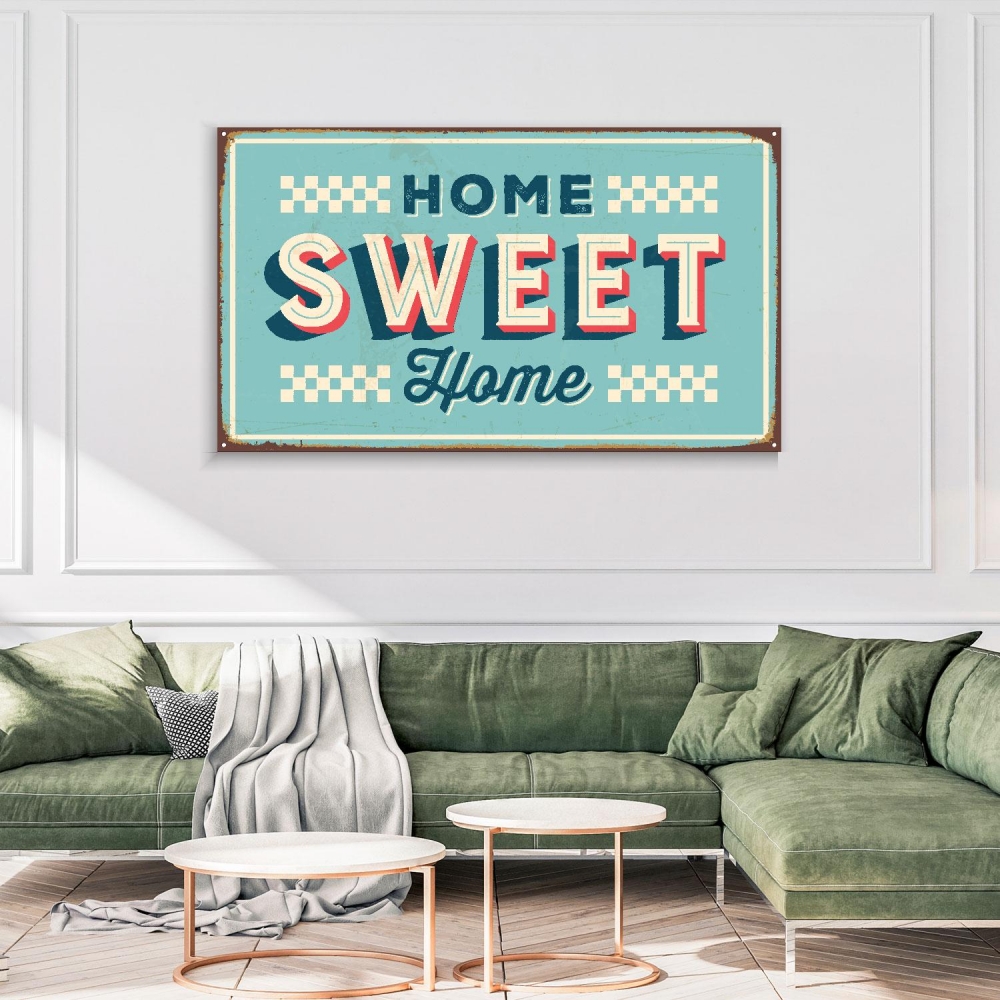 

Картина на холсте Винтаж Home Sweet Home 40х80 см.