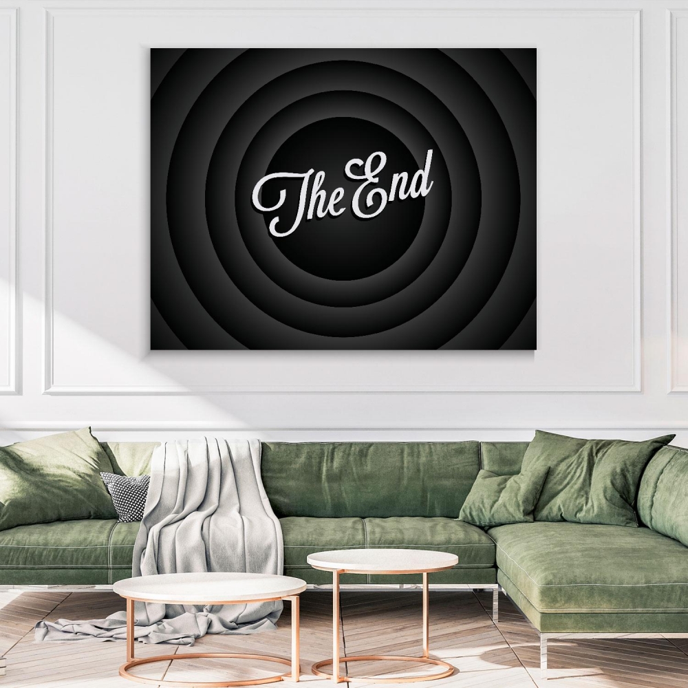 

Картина на холсте Винтаж The End Black And White 45х60 см.