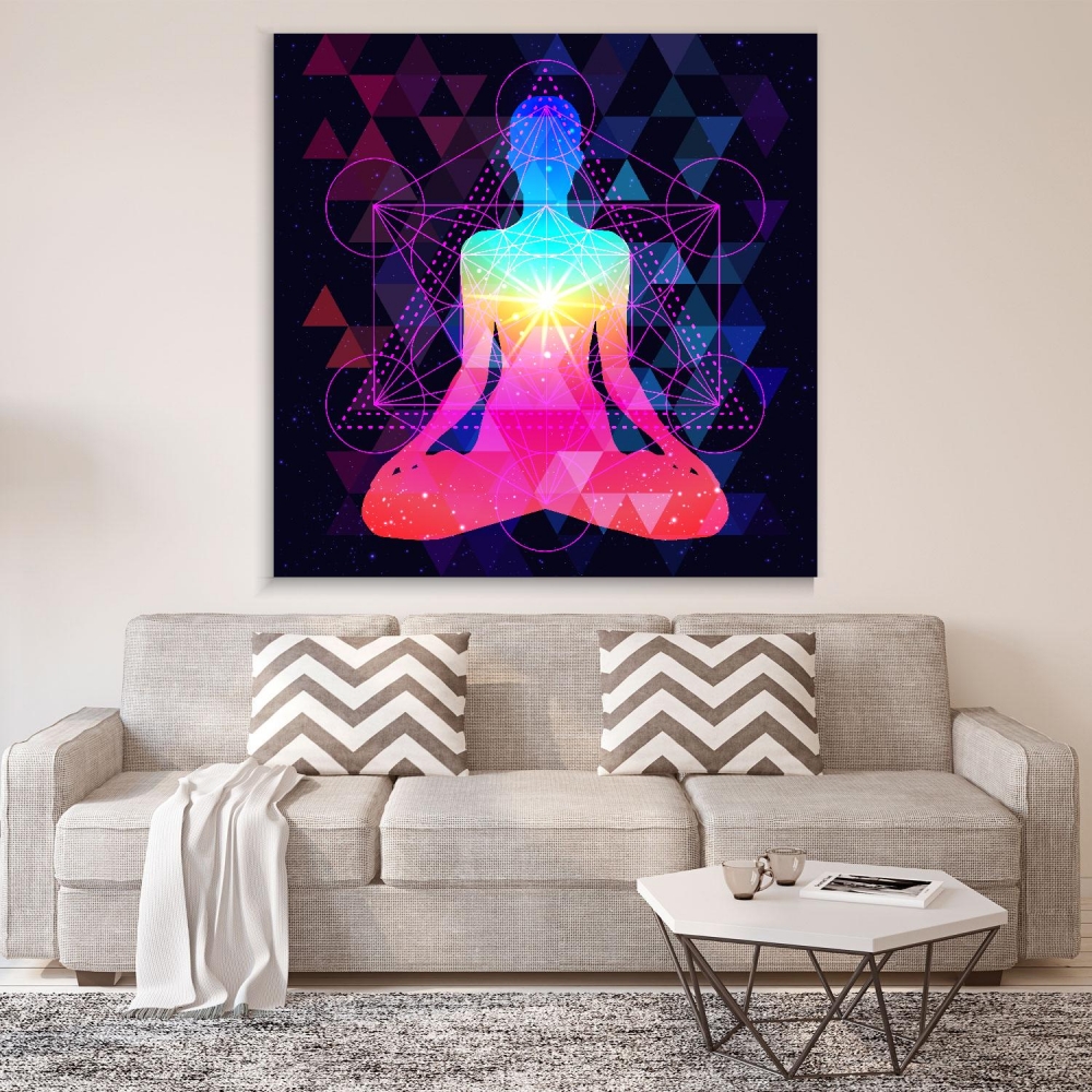 

Картина на холсте Psy Art Human Silhouette Meditating 75х100 см.