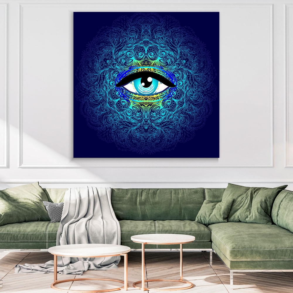 

Картина на холсте Psy Art Sacred Geometry With An All-Seeing Eye 70х70 см.