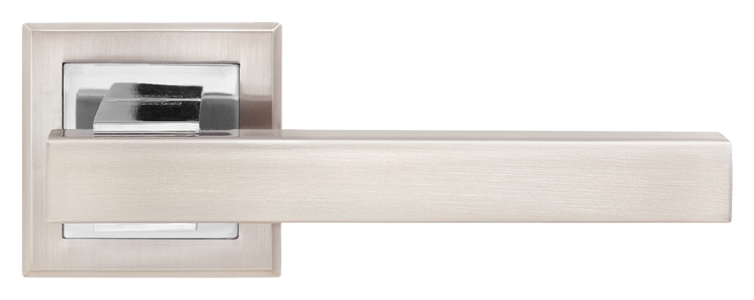 

Дверная ручка на розетке MVM LOFT Z-1290 матовый никель/полированный хром