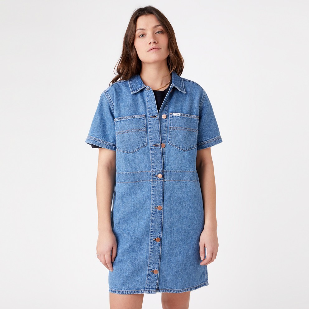 

Платье джинсовое Wrangler CHORE DRESS Regular Fit Голубой L-00