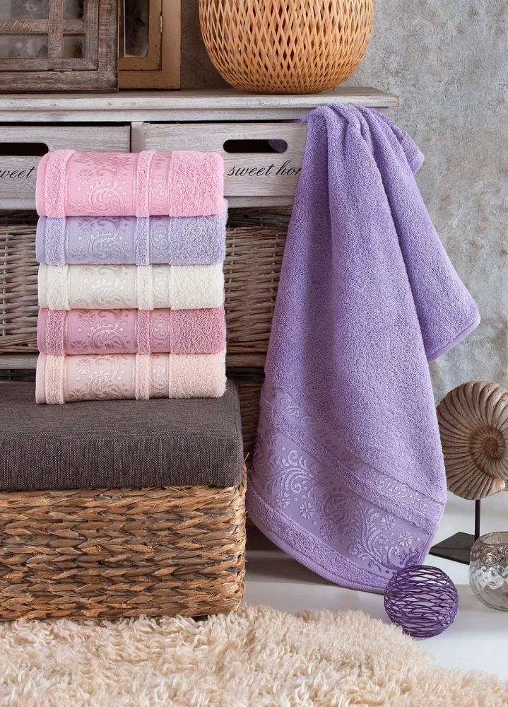 

Набор полотенец для лица Cestepe Cotton Regnum 50*90 см махровые банные 6шт арт.Alina