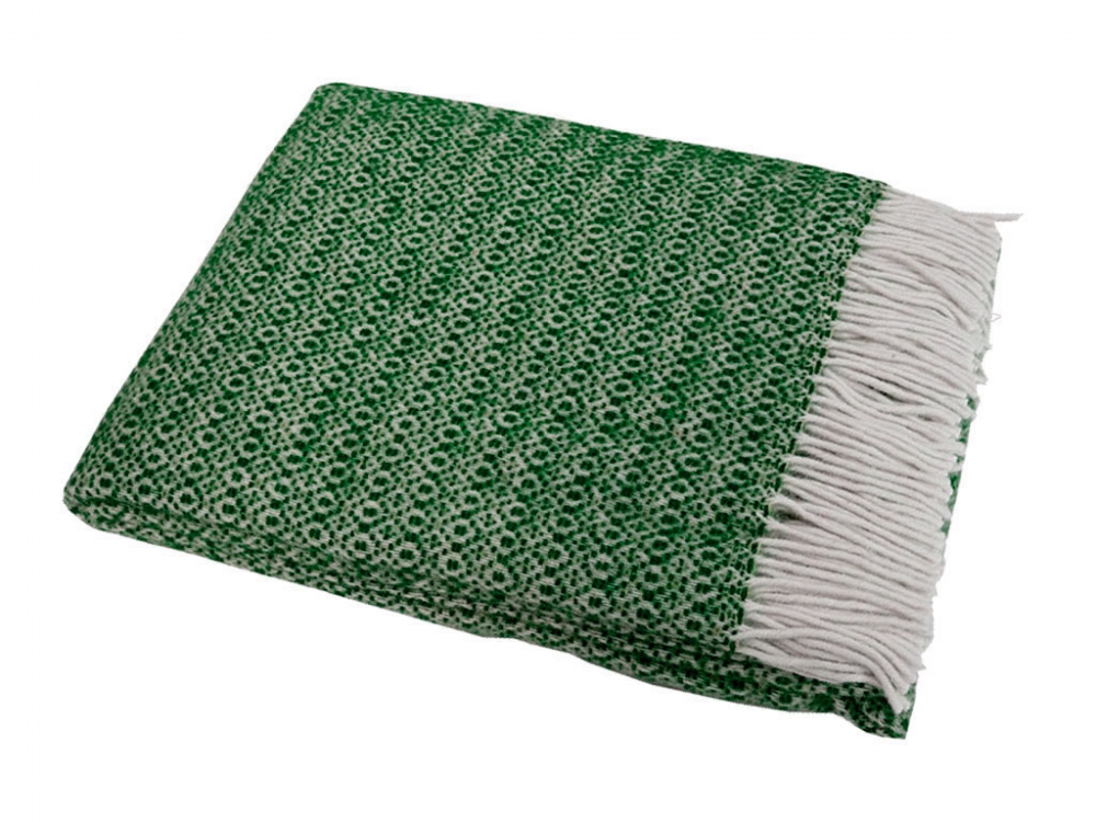 

Плед Vladi Неапольa полуторный 140*200 см шерстяной 08/НЕАПОЛЬ бел-салат-т.зел