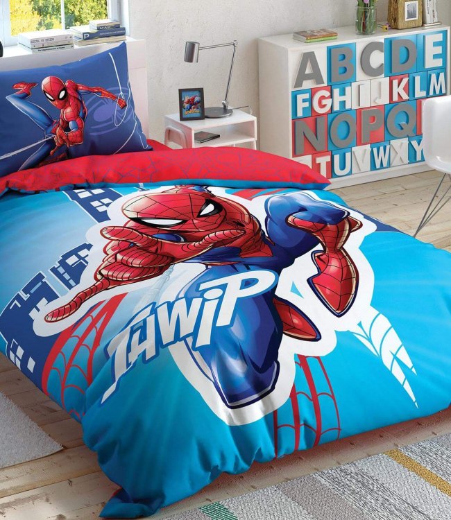

Комплект постельного белья Tac полуторный ранфорс Disney Spiderman Lignt City Glow арт.TAC60236985
