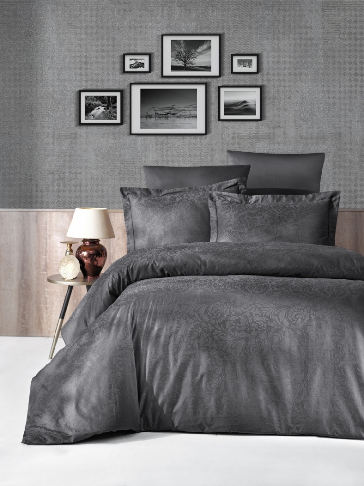 

Комплект постельного белья First Choice Satin Jacquard Cotton Евро сатин-жаккард арт.Tecna Fume