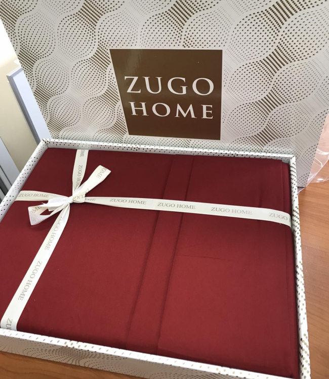 

Комплект постельного белья Zugo Home сатин Bordeaux полуторный сатин бордовый арт.8680656637724