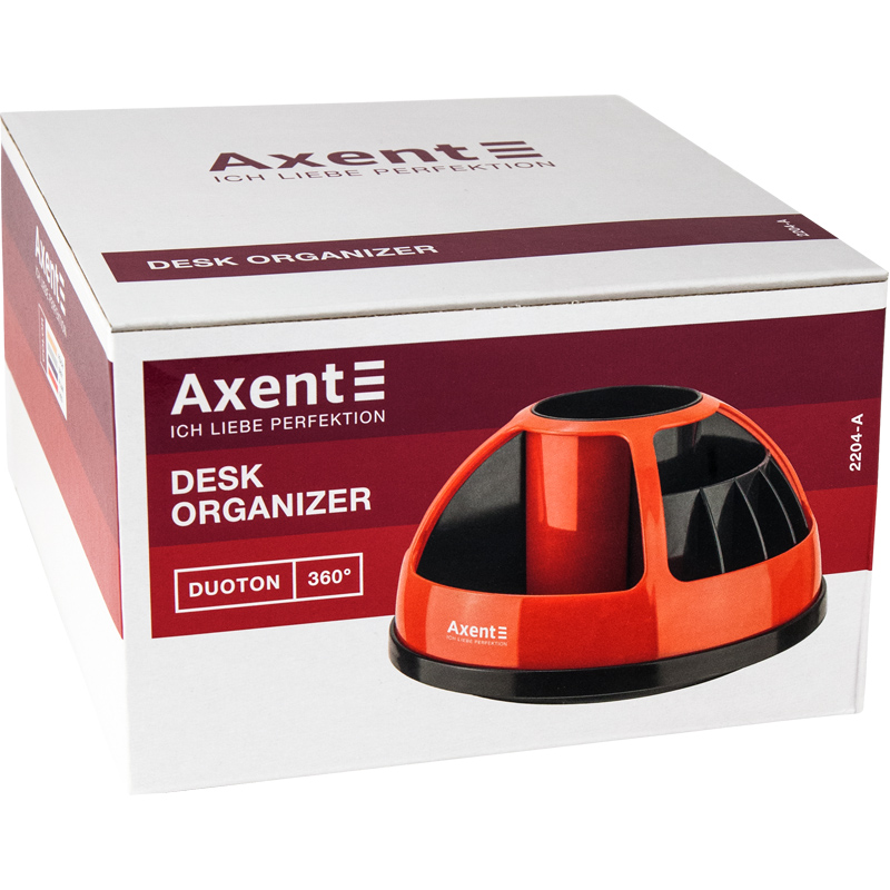 

Подставка-органайзер Axent Duoton пластик красная 2204-04-A