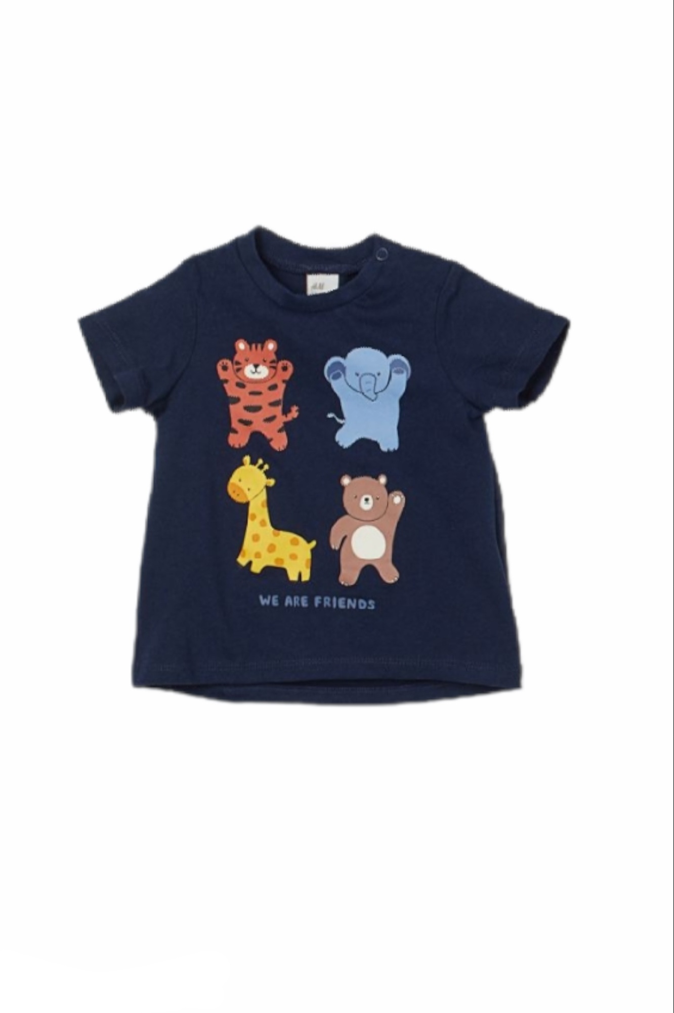 

Футболка H&M 80 Темно-синий 0885434_слон.жираф.тигр.и.медв