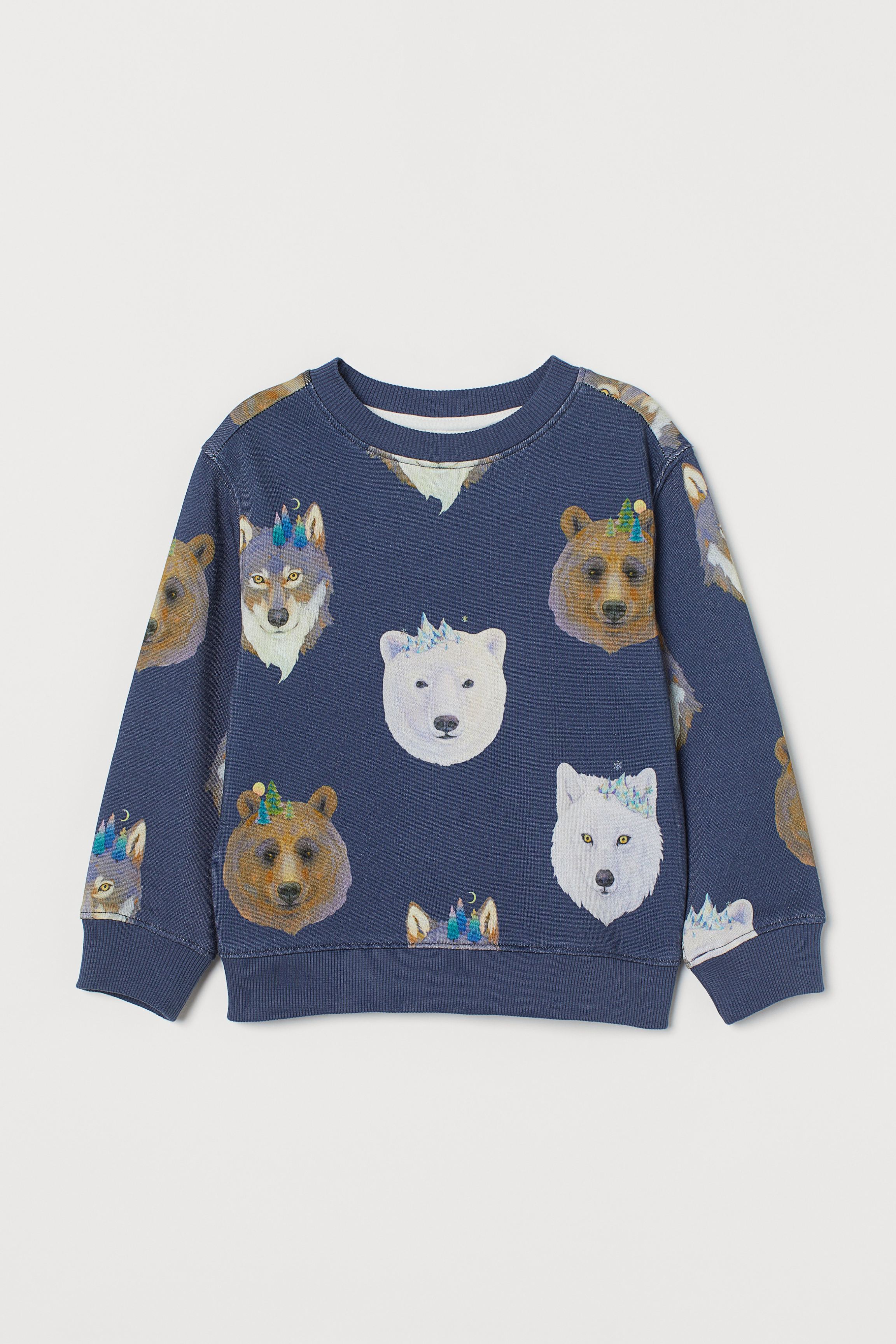 

Свитшот H&M 110/116 Синий 0900549_син.волк.жив