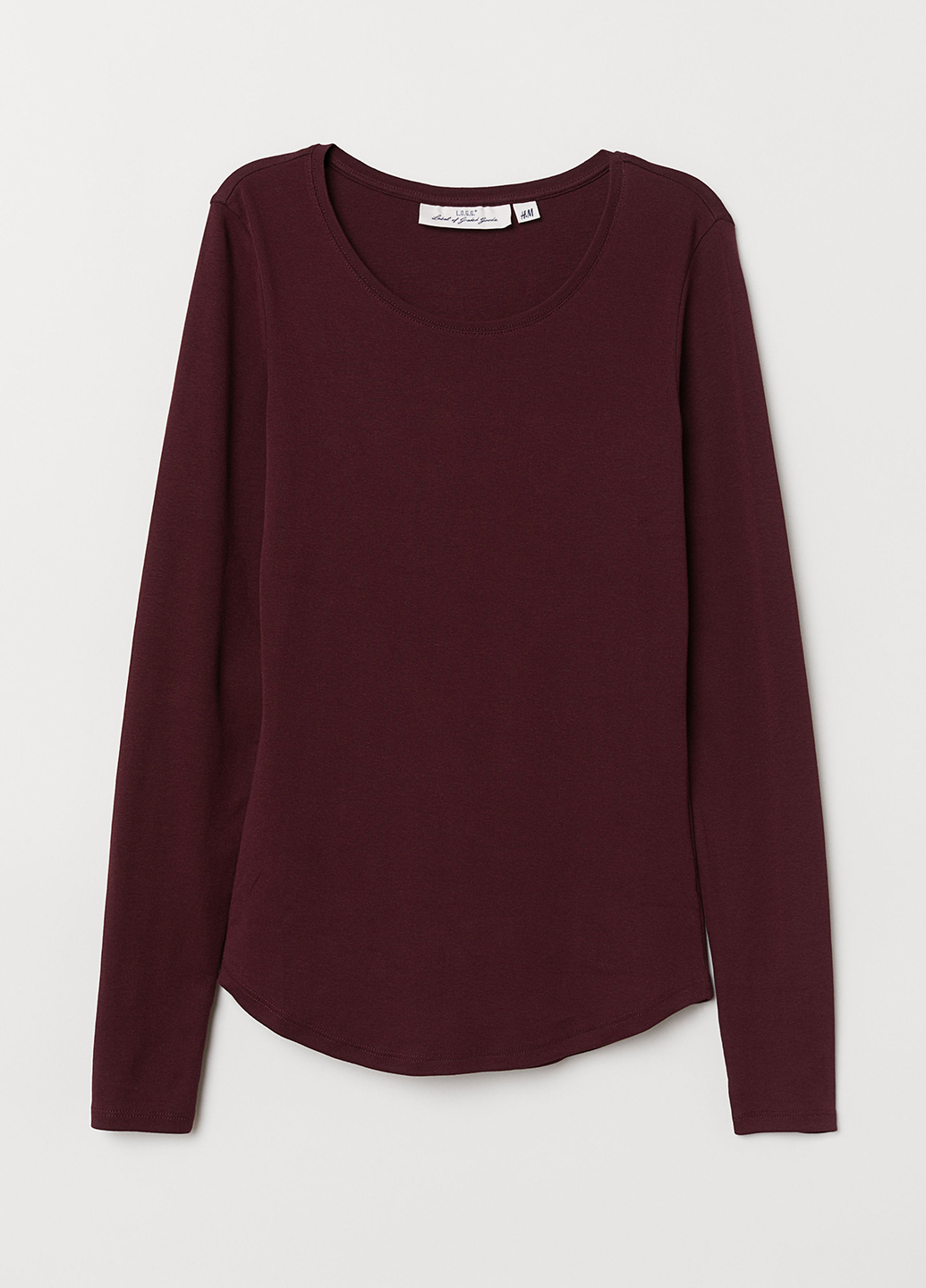 

Лонгслив H&M S Бордовый 0516000_бордо