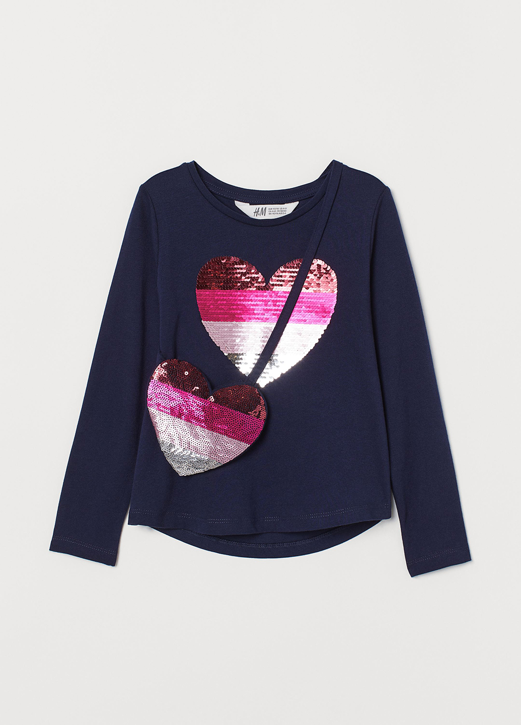 

Лонгслив H&M 104 Темно-синий 0814741_сумка.сердце