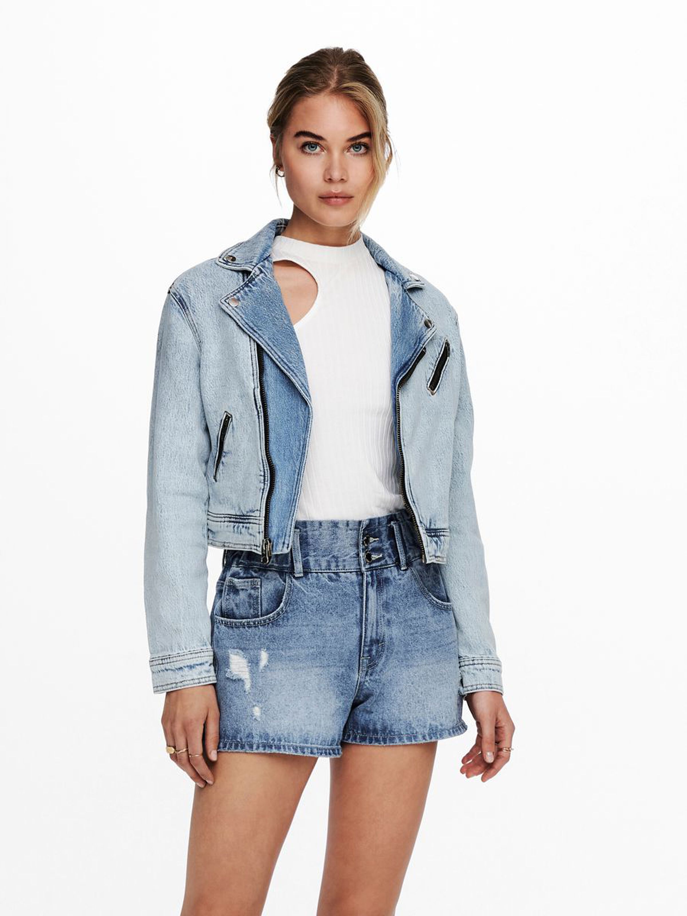 

КУРТКА джинсовая ONLY STEFFIE DNM BIKER JACKET 15224622 Light Medium Blue Denim  Голубой, КУРТКА джинсовая ONLY STEFFIE DNM BIKER JACKET 15224622 Light Medium Blue Denim M Голубой