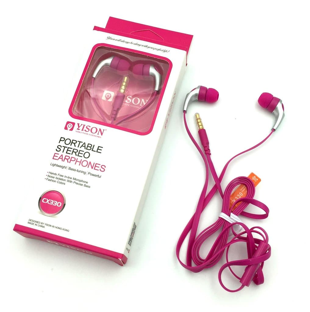 

Наушники с микрофоном Yison CX-330 — Pink(Розовый)