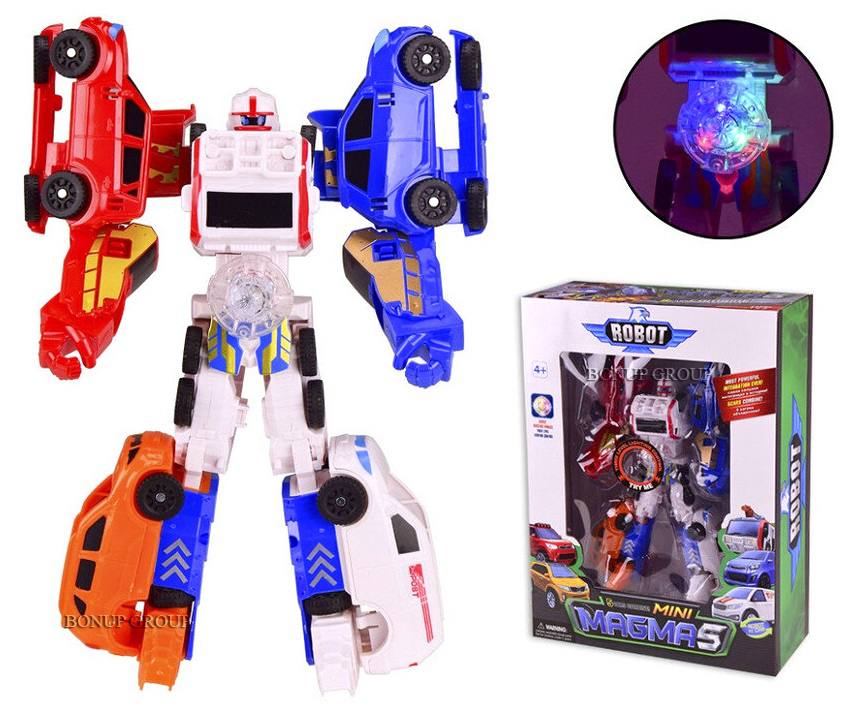 

Игрушка трансформер робот тобот Магма TOBOT Magma 5 фигурка персонаж мультфильма Тобот световые эффекты 153325225