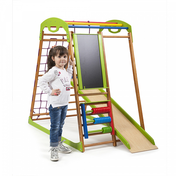 

Детский спортивный игровой комплекс Baby Sport SB BambinoWood Разноцветный 132х85х130 см (Plus)