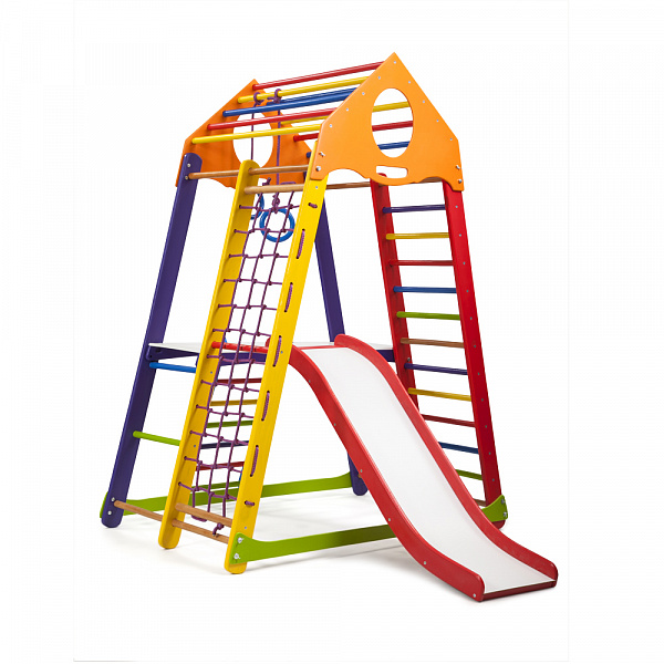 

Детский спортивный игровой комплекс Baby Sport SB BambinoWood Разноцветный 132х85х170 см (Color Plus 2)