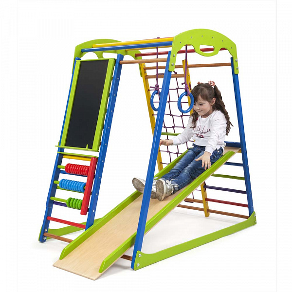 

Детский спортивный игровой комплекс Baby Sport SB SportWood Разноцветный 132х85х130 см (Plus)