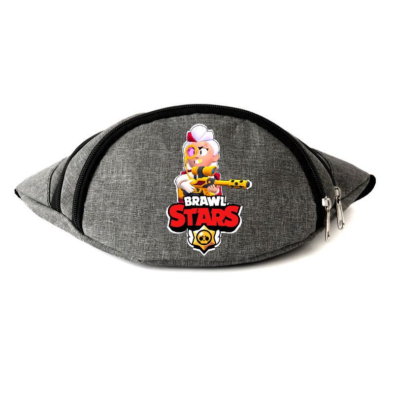 

Сумка Бананка на пояс Бравл Старс Голндхэнд (BS- Goldhand) Cappuccino Toys серая