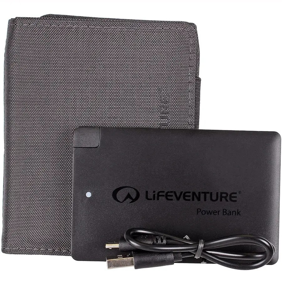 

Кошелек с павербанком Lifeventure RFID Charger Wallet Серый