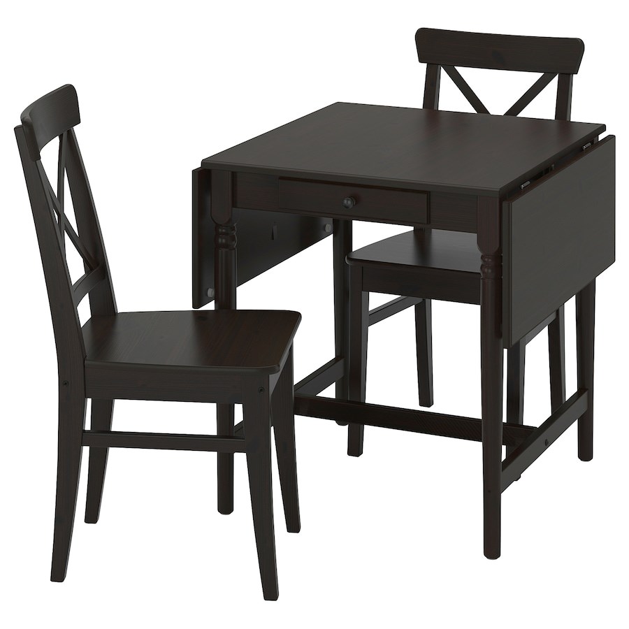 

Стіл і 2 стільці IKEA INGATORP / INGOLF чорно-коричневий (294.004.94)