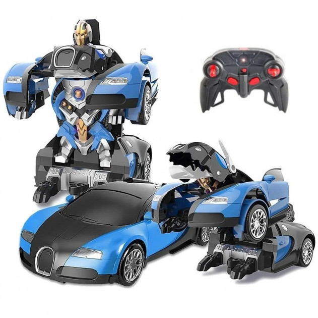 

Машинка-трансформер bugatti robot car size 1:12 синяя