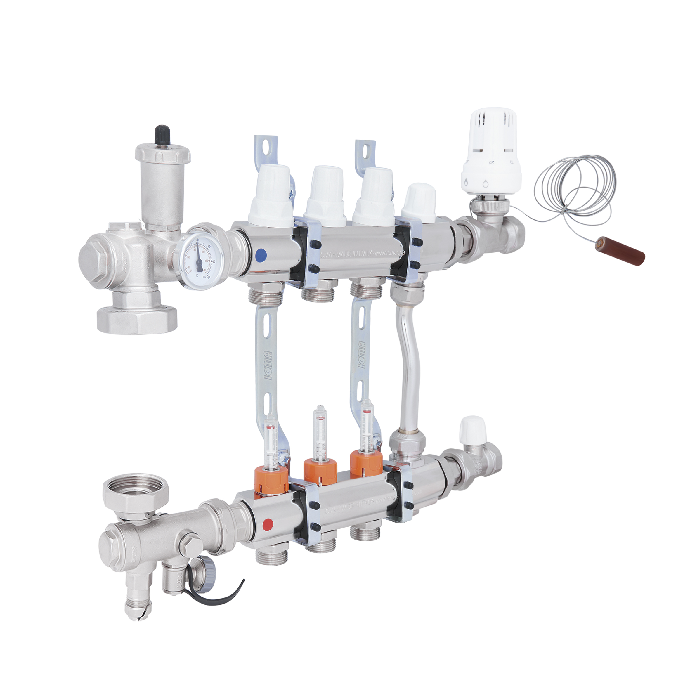 

Коллекторная группа Icma 3/4" 3 выхода, с расходомером №A2K013 SD00021926