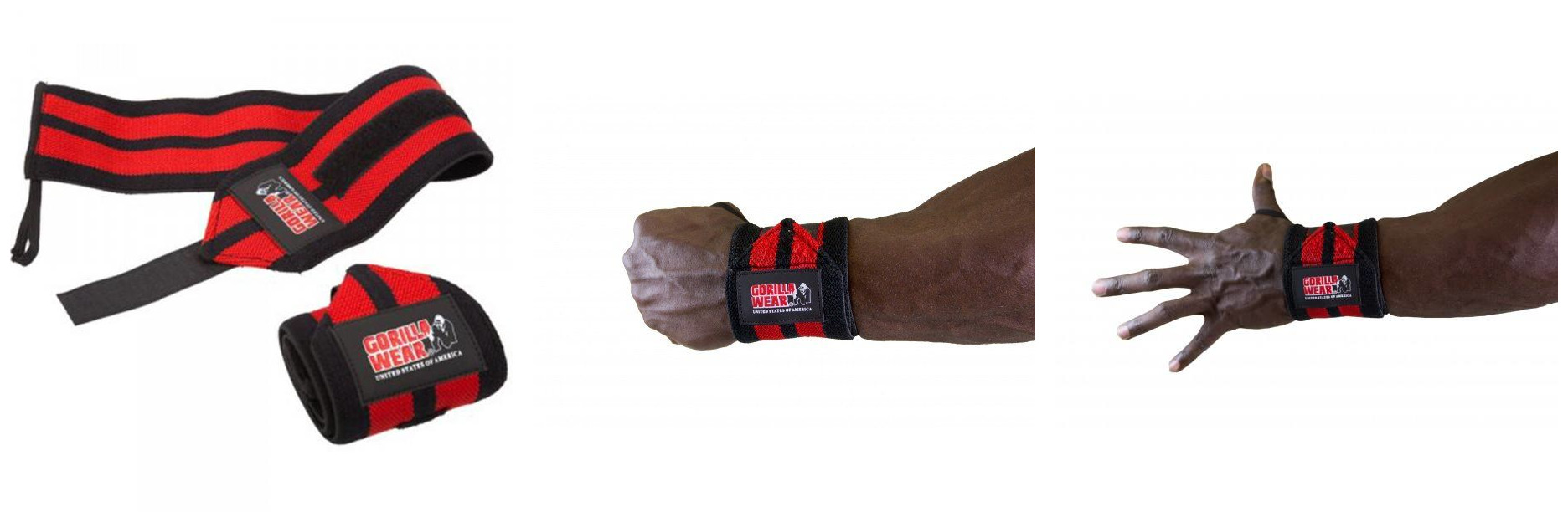 

Кистевые бинты Gorilla Wear Wrist Wraps PRO Black/Red (4384302293)