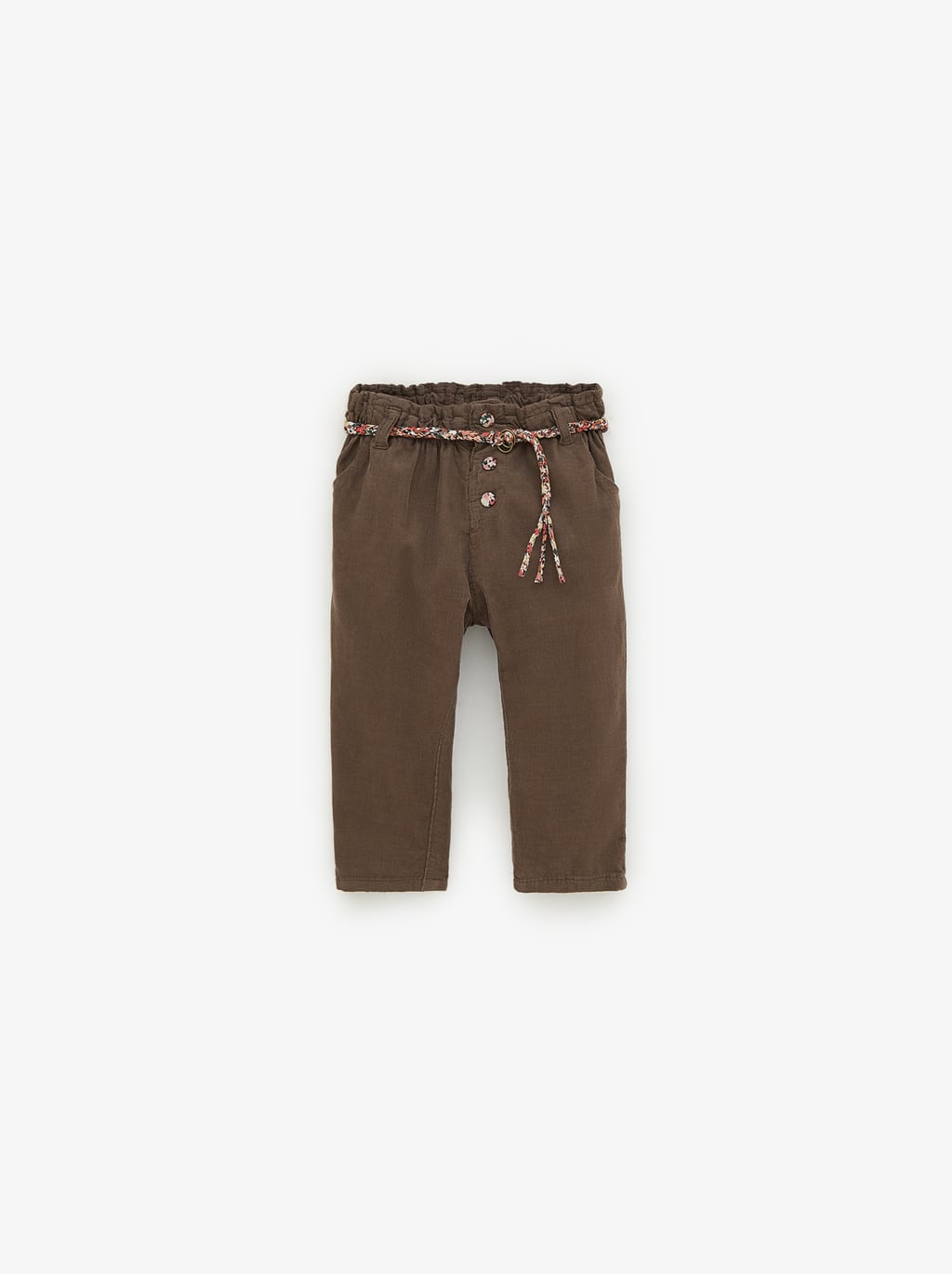 

Брюки Zara с вельветом 110 см коричневые