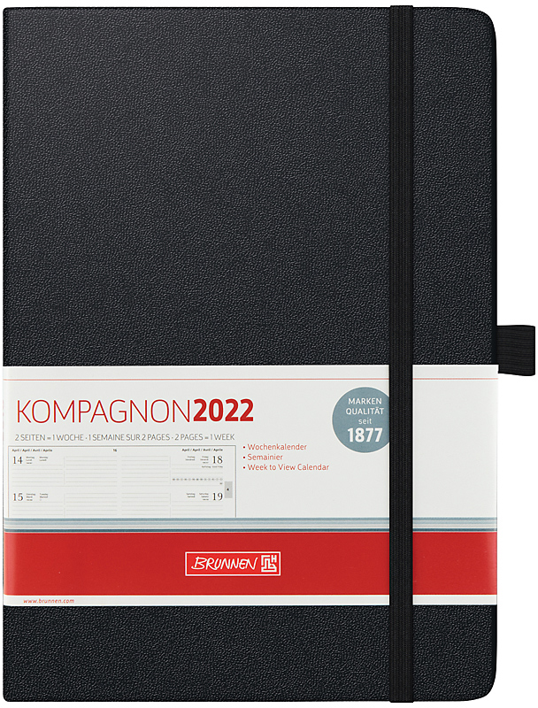 

Датированный еженедельник Brunnen Euro Компаньон Strong черный А4 160 страниц (10-761 66 902)