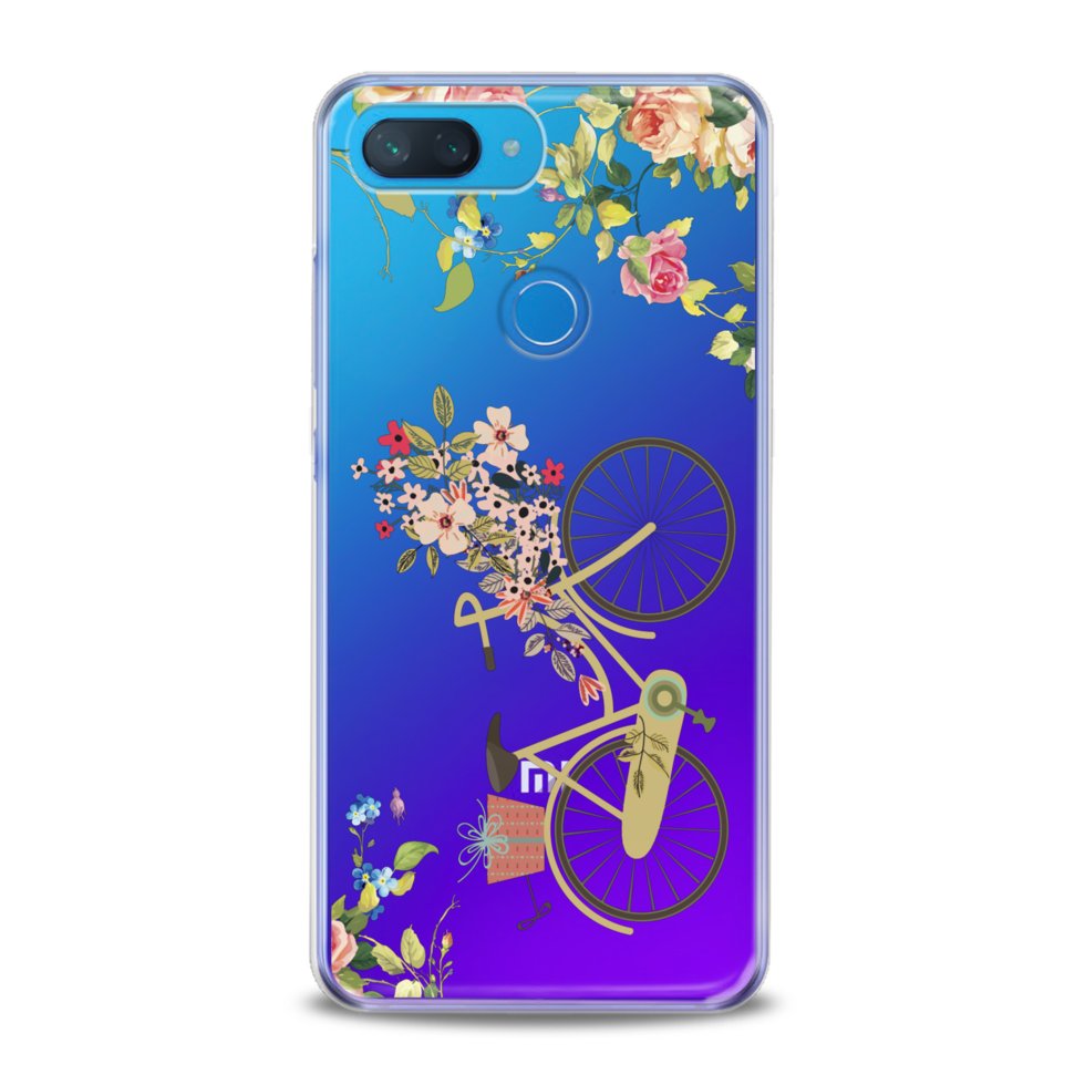 Чехол силиконовый для Xiaomi (Зеленый велосипед) Redmi 4X ксиоми редми ...
