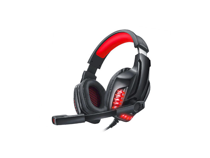 

Наушники с микрофоном (гарнитура) REAL-EL GDX-7650 black-red, Джек 3,5мм 4pin, адаптер 1м для ПК, USB(подсветка)