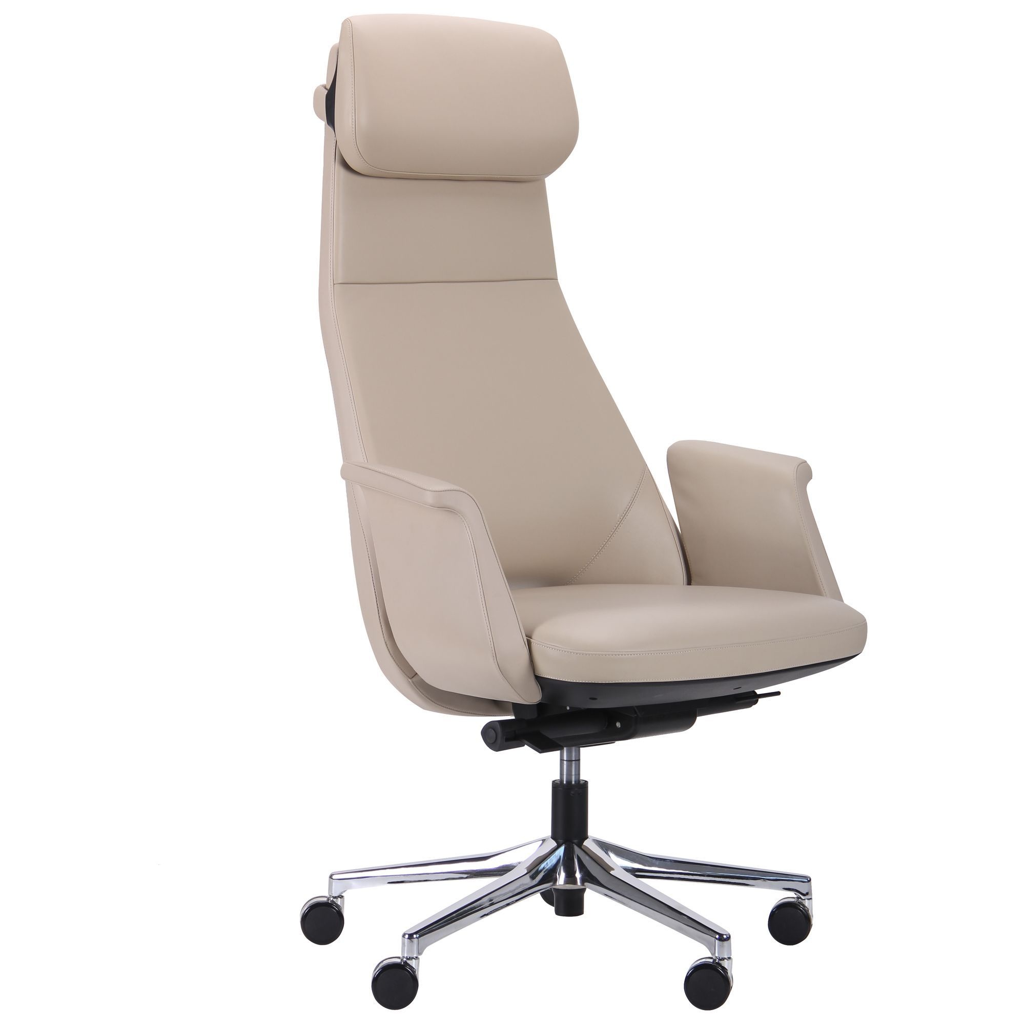 

Кресло офисное Absolute HB Beige с механизмом Dynamic plus металл хром/кожа бежевый AMF